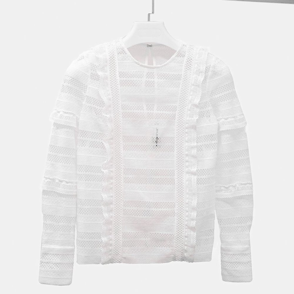 Self-Portrait Ruffle Blouse - Picture 2 of 9